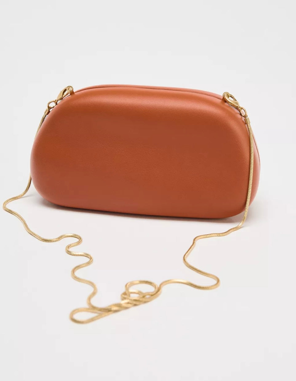 COGNAC SCULPTED-HANDLE MINI BAG