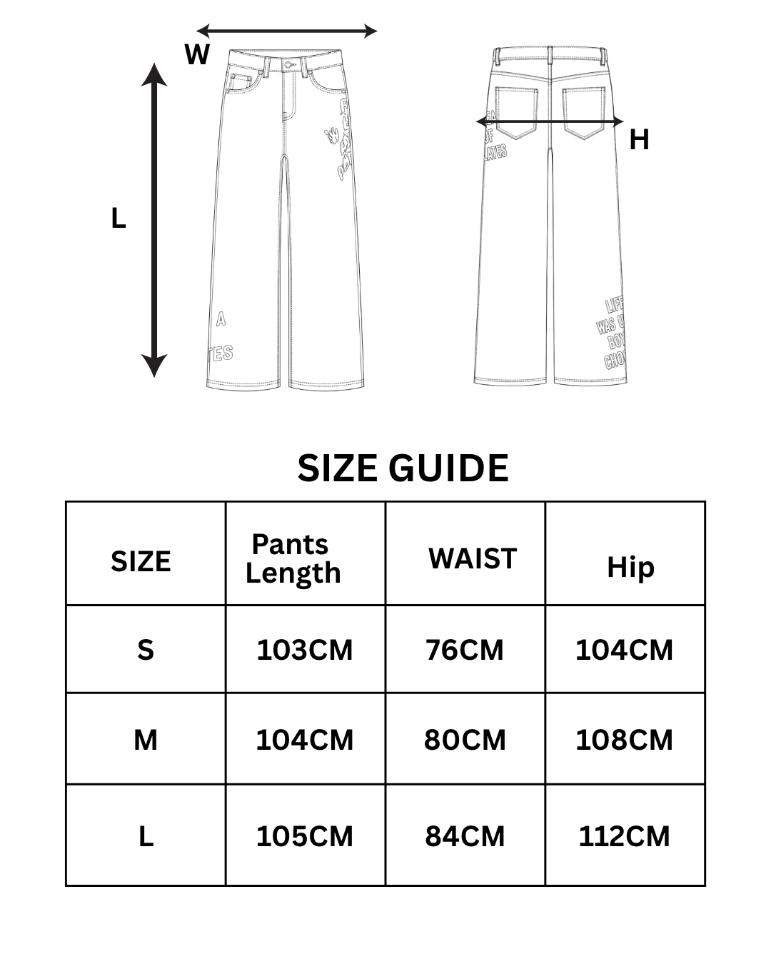 Printed Baggy Jeans