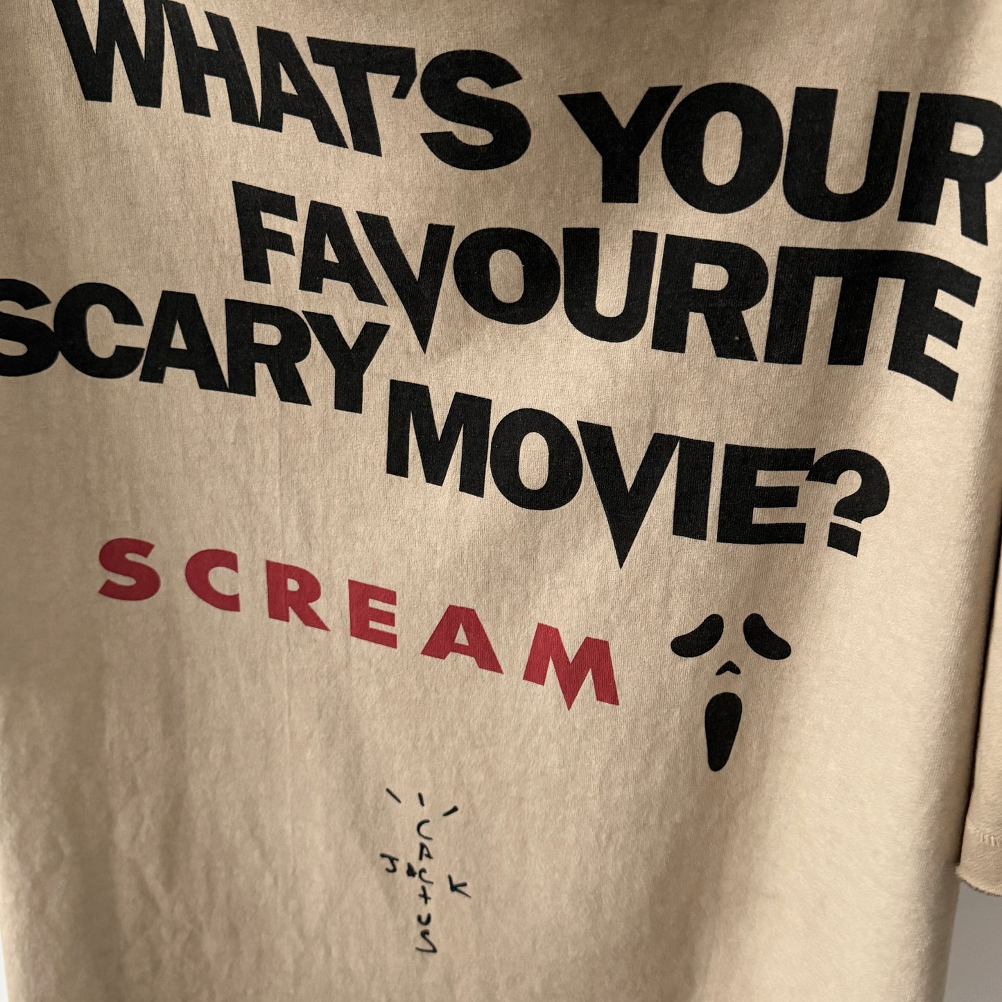 Scream Mask Vintage Graphic Oversized T-Shirt