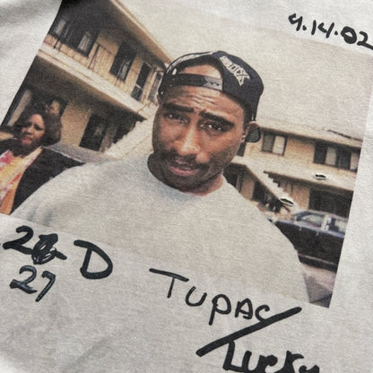 Tupac Vintage Photo Graphic Washed Grey T-Shirt