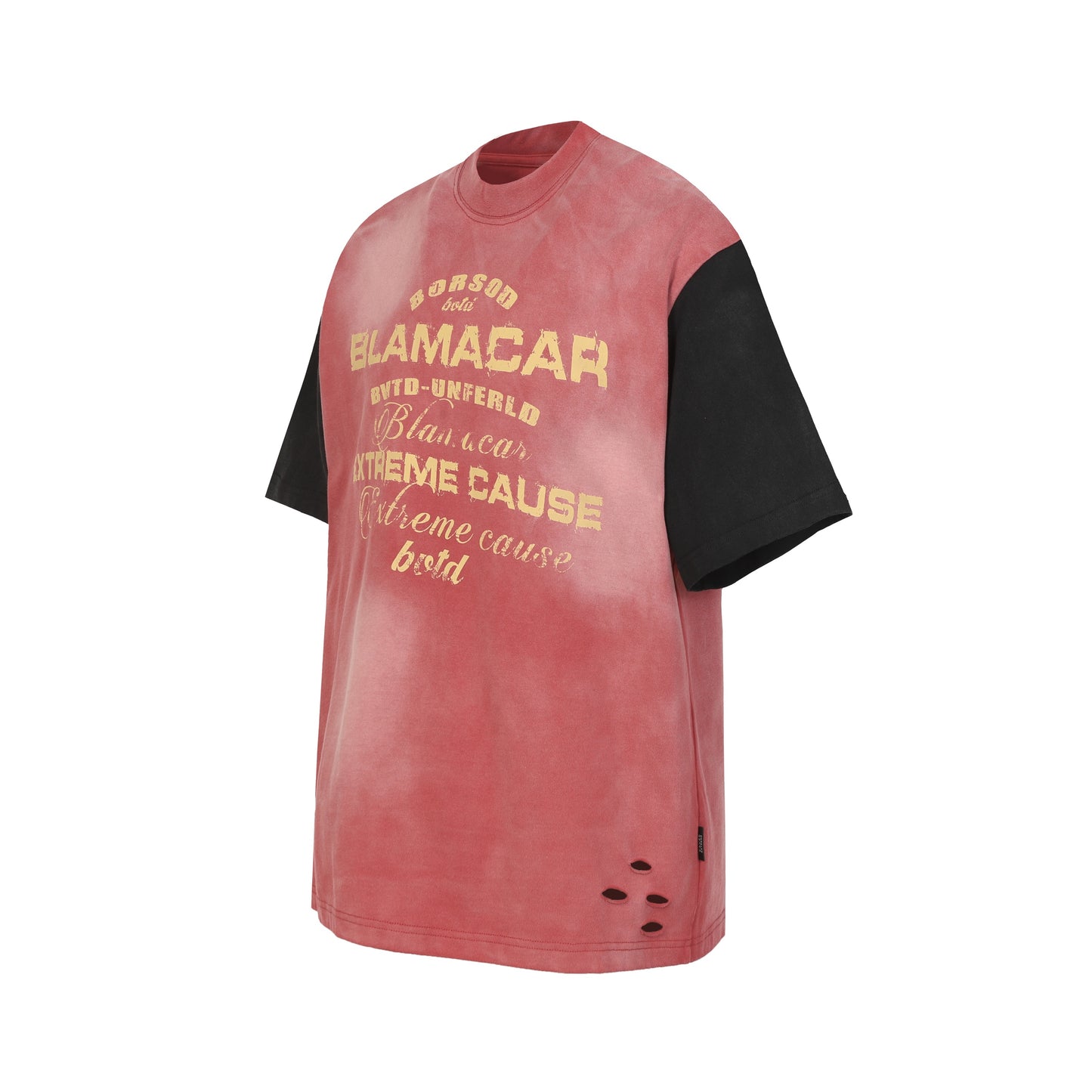 Vintage Graphic Contrast Sleeve Oversized T-Shirt
