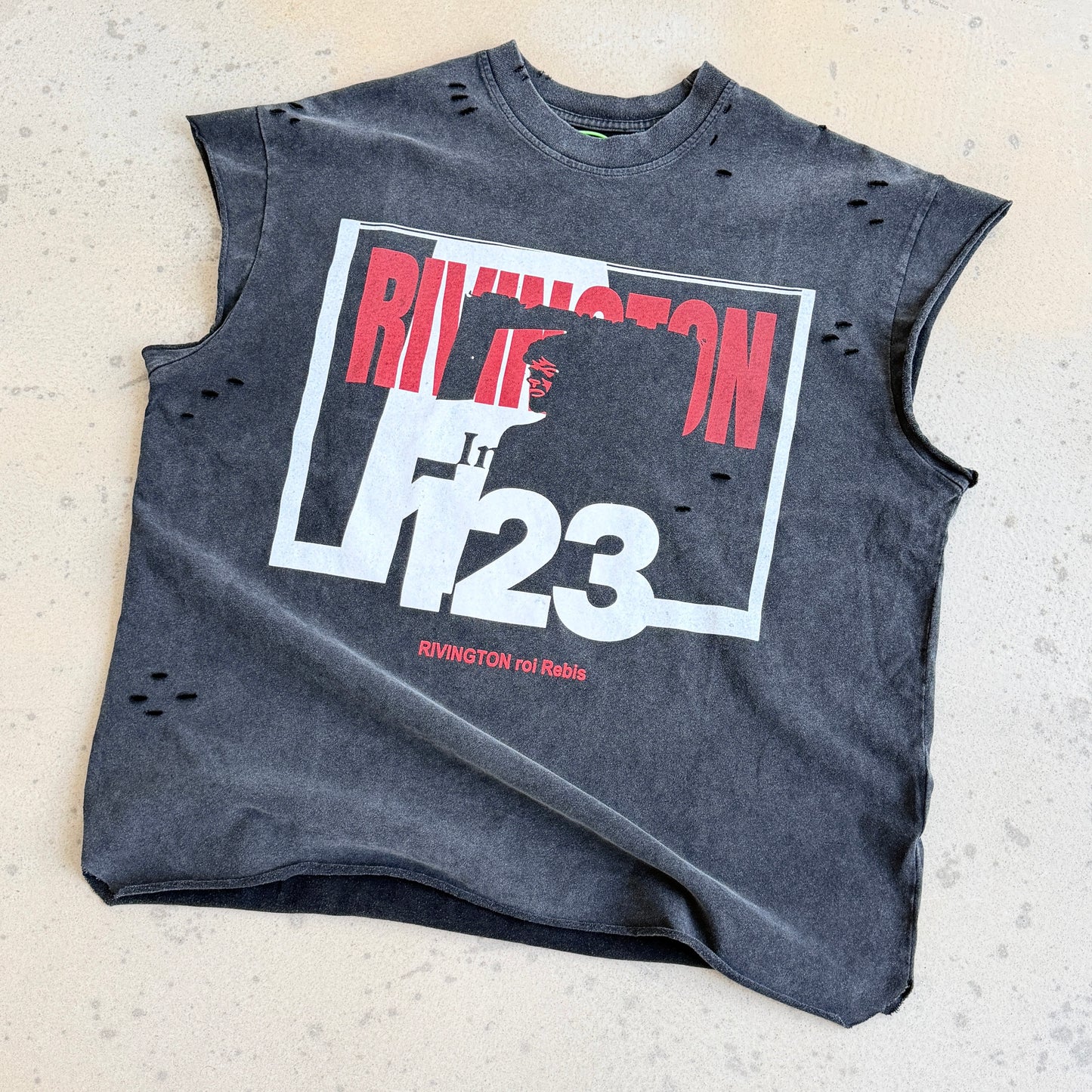 Rivington 123 Distressed Washed Black T-Shirt