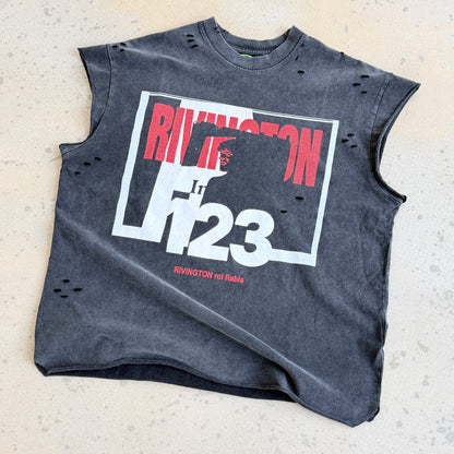 Rivington 123 Distressed Washed Black T-Shirt