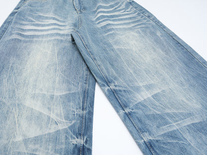 Loose Fit Washed Jeans