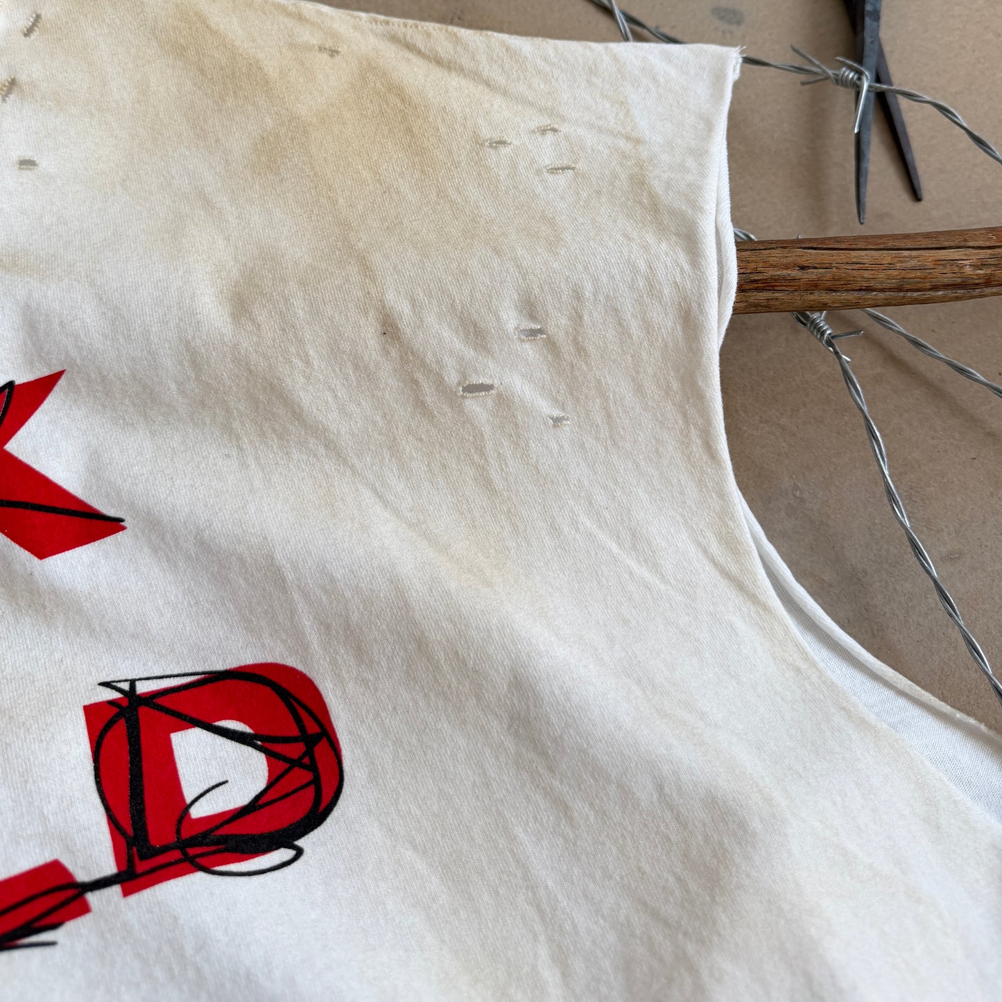 Rebel World Raw Edge Cream T-Shirt