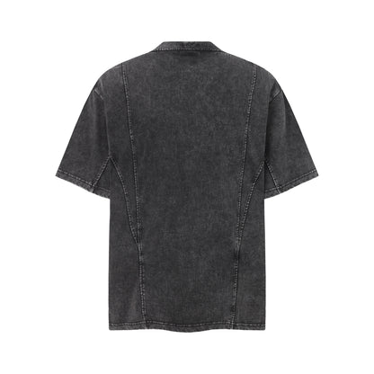 Acid Wash Seam Detail Oversized T-Shirt