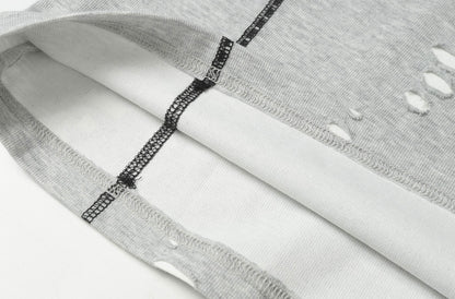 Scarline Distress Seam Tshirt