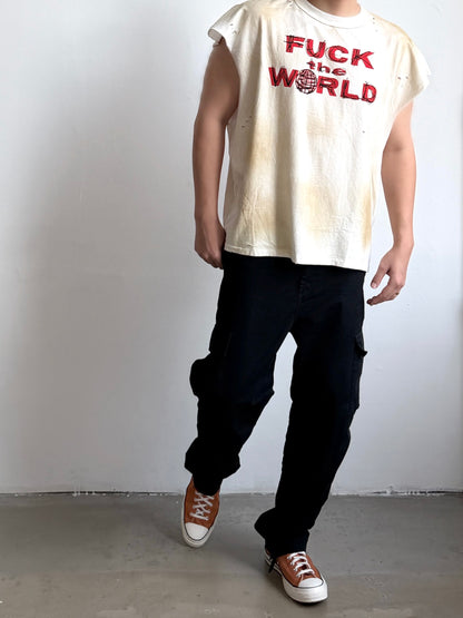 Rebel World Raw Edge Cream T-Shirt
