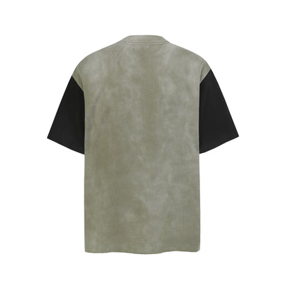 Vintage Graphic Contrast Sleeve Oversized T-Shirt