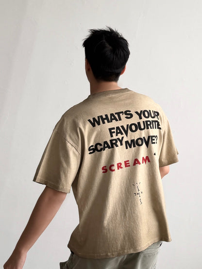 Scream Mask Vintage Graphic Oversized T-Shirt