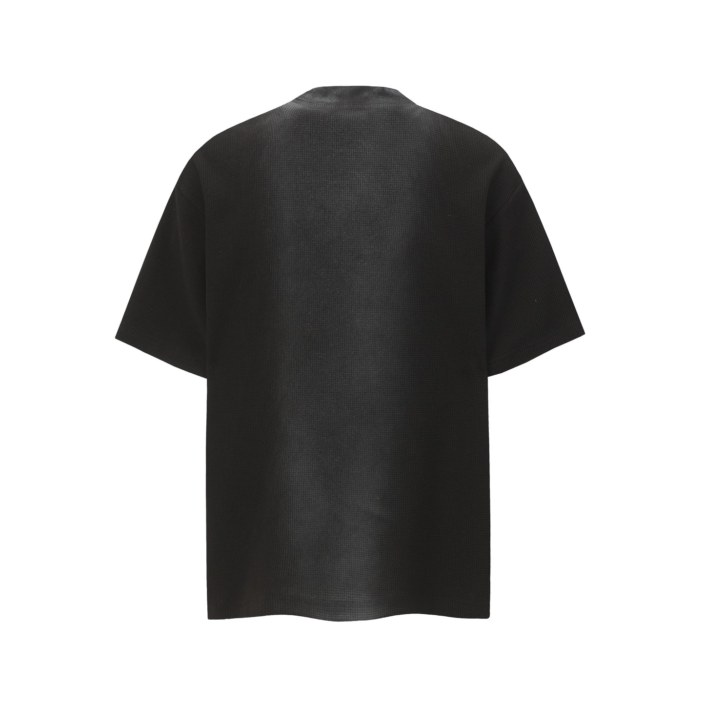 Waffle Knit Button Detail T-shirt