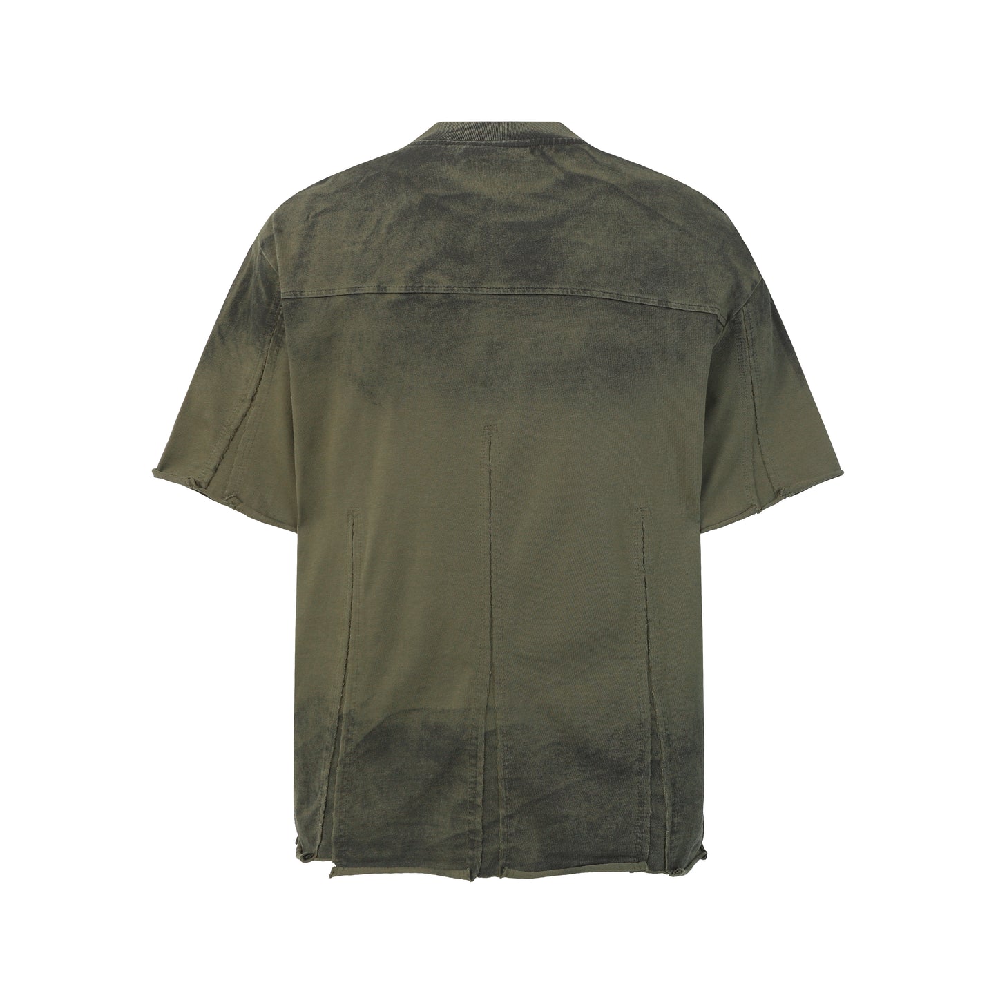 Washed Black Panel Seam Oversized T-Shirt