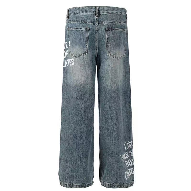 Printed Baggy Jeans