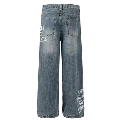 Printed Baggy Jeans