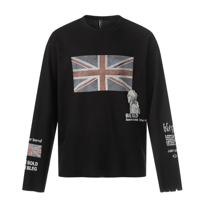 Waffle knit Oversized Tee with Print