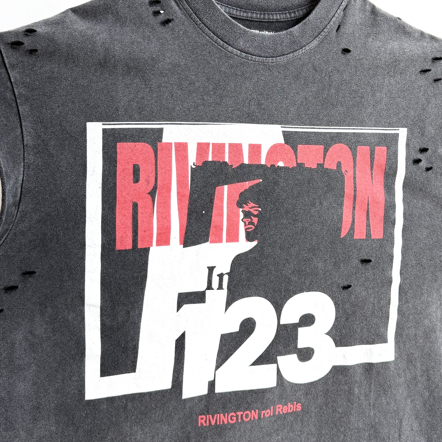 Rivington 123 Distressed Washed Black T-Shirt