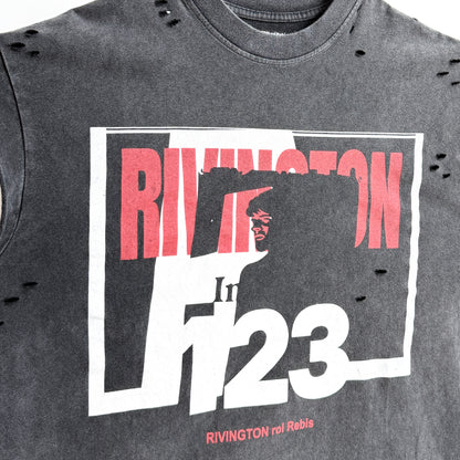 Rivington 123 Distressed Washed Black T-Shirt