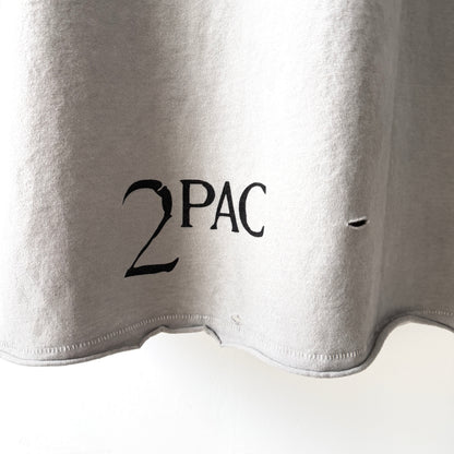 Tupac Vintage Photo Graphic Washed Grey T-Shirt