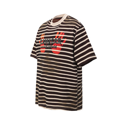 Vintage Stripe Graphic Oversized T-Shirt