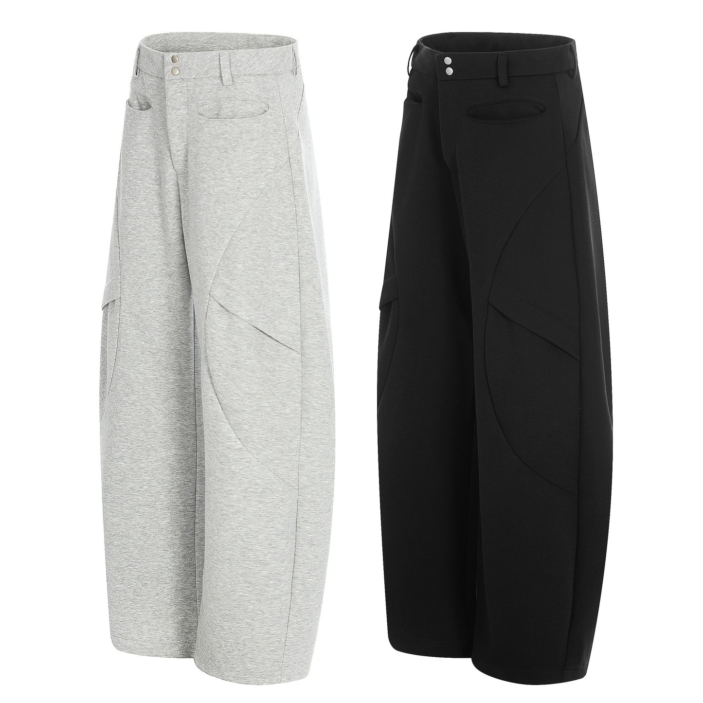 Arc Panel Wide-Leg Sweatpants