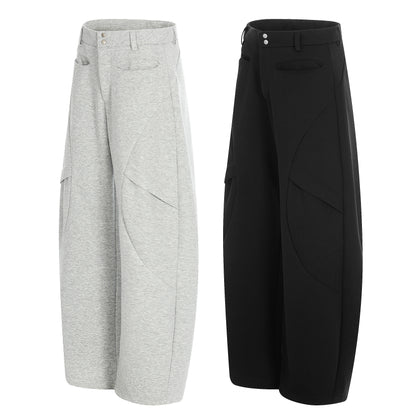 Arc Panel Wide-Leg Sweatpants