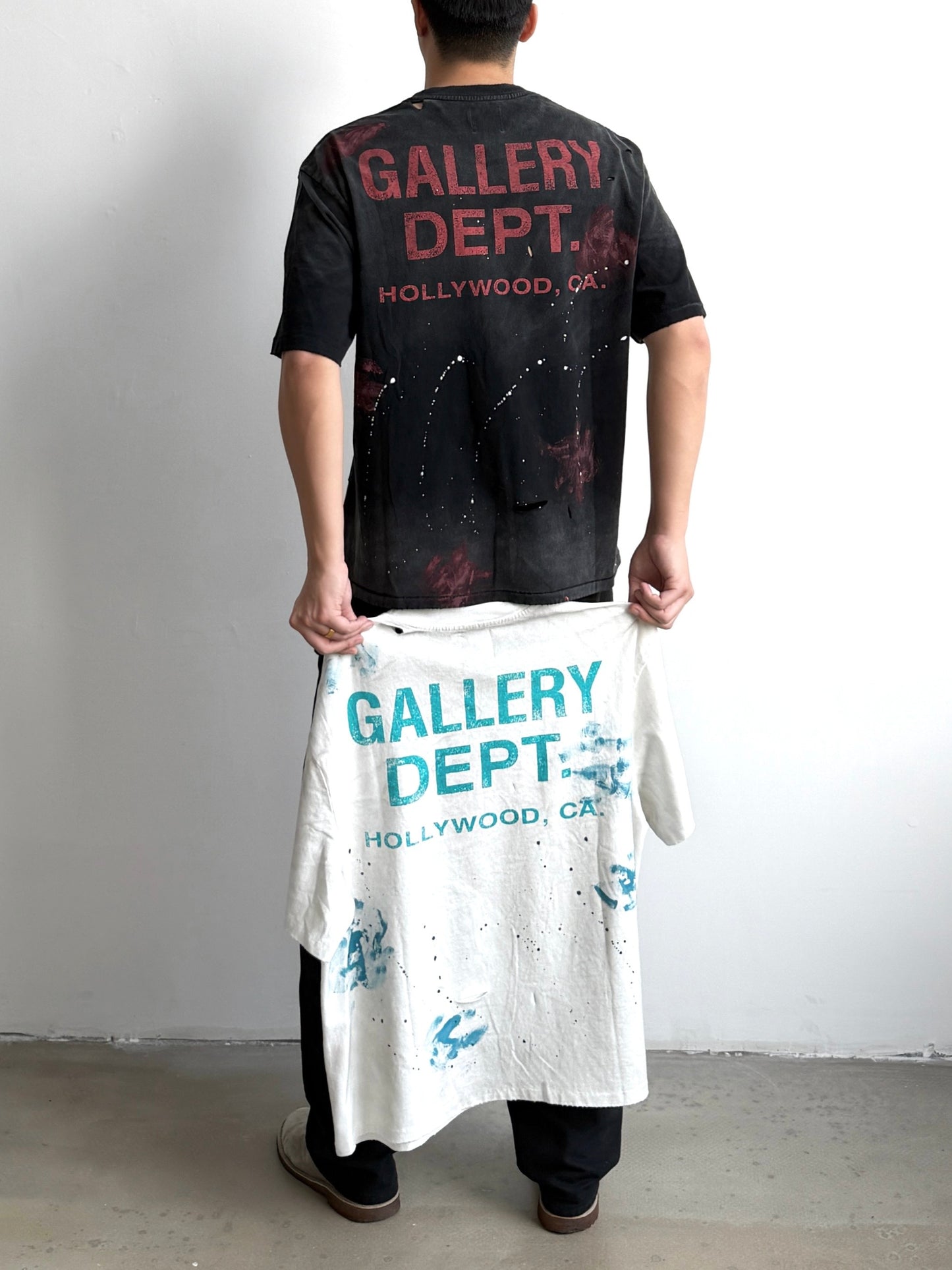 Gallery Dept. Distressed Washed Black T-Shirt