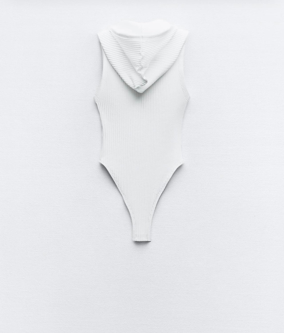 Ribbed Bodysuit with Hood