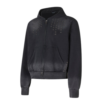 Eyelet Zip Hoodie