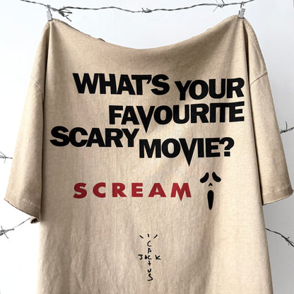 Scream Mask Vintage Graphic Oversized T-Shirt
