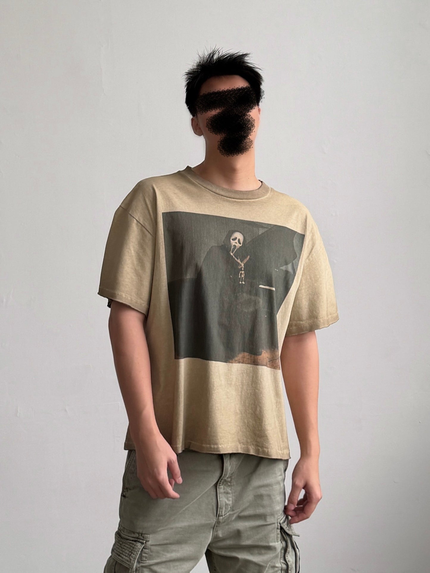 Scream Mask Vintage Graphic Oversized T-Shirt