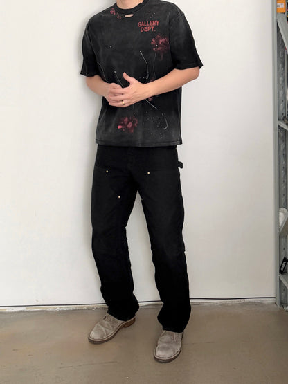 Gallery Dept. Distressed Washed Black T-Shirt