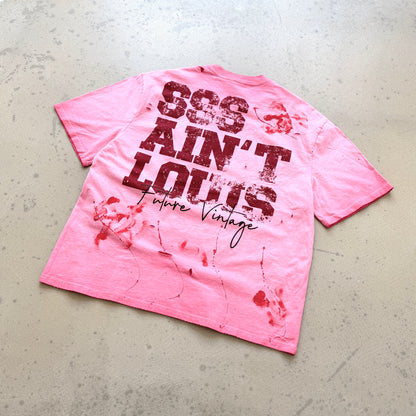 Saint Louis Distressed Pink Oversized T-Shirt