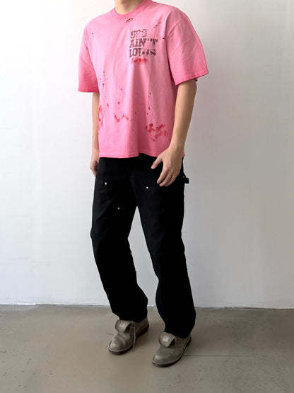 Saint Louis Distressed Pink Oversized T-Shirt