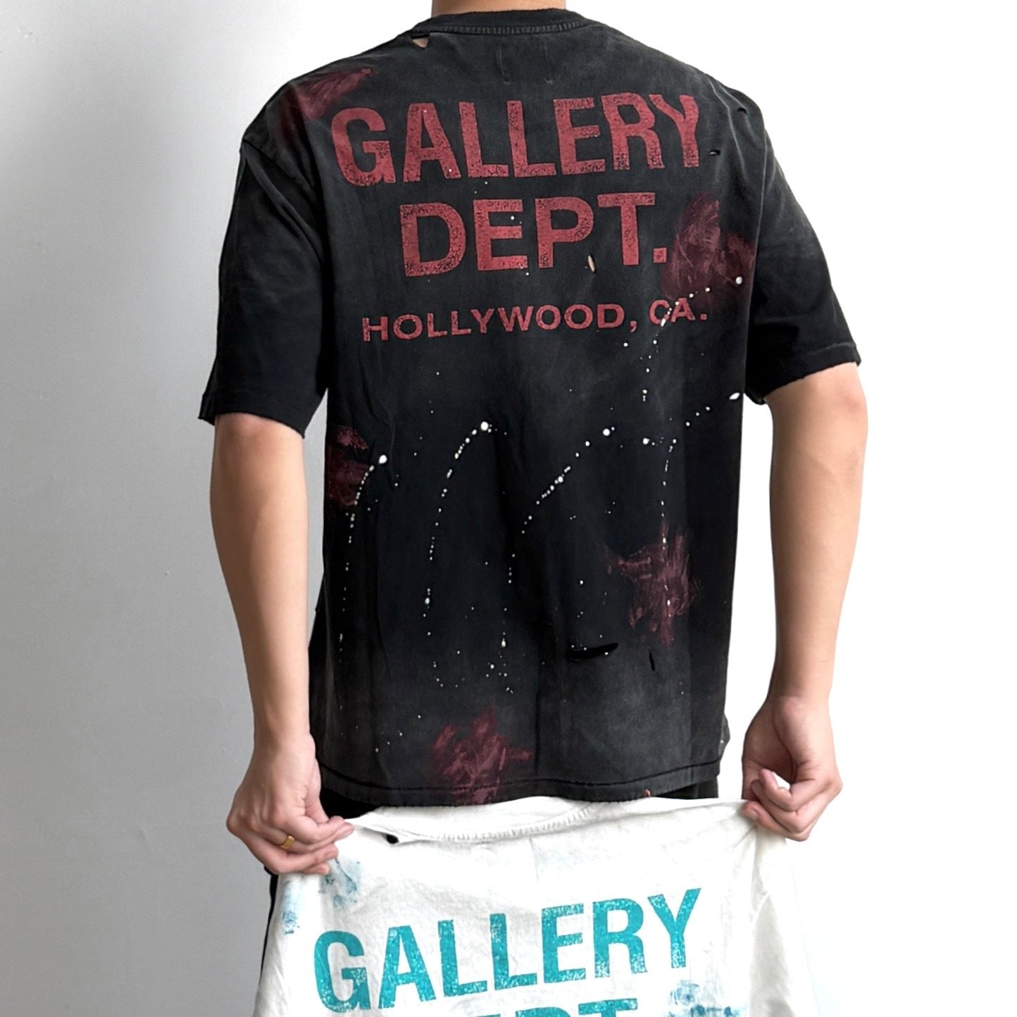 Gallery Dept. Distressed Washed Black T-Shirt