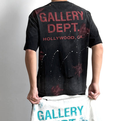 Gallery Dept. Distressed Washed Black T-Shirt