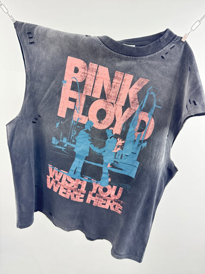 Pink Floyd Distressed Washed Black Oversized T-Shirt