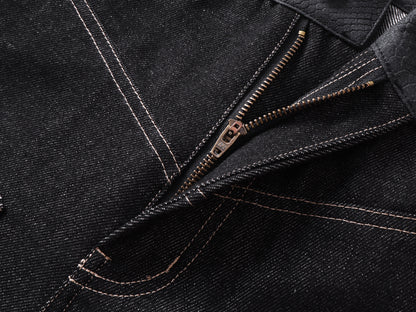 Tribal Wide-Leg Jeans