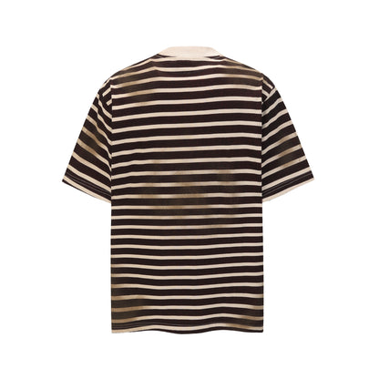 Vintage Stripe Graphic Oversized T-Shirt