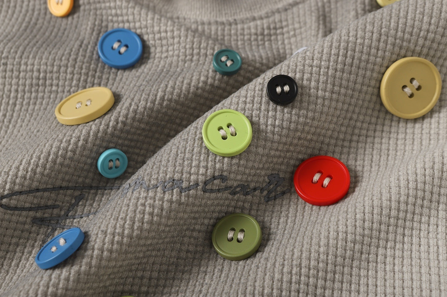 Chromatic Button Grid Tee