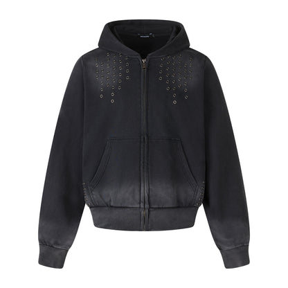Eyelet Zip Hoodie