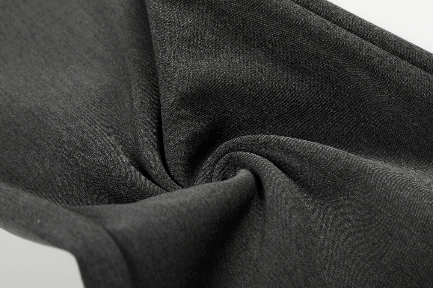 Charcoal Wide-Leg Tailored Trousers