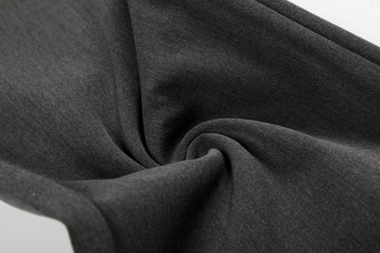 Charcoal Wide-Leg Tailored Trousers