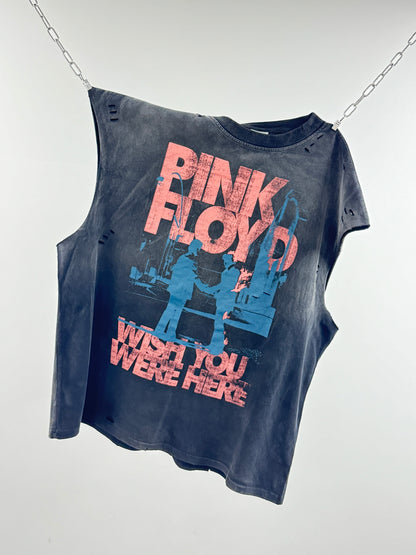 Pink Floyd Distressed Washed Black Oversized T-Shirt