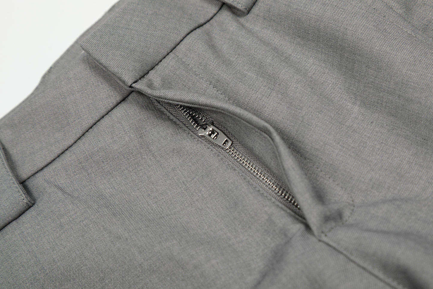 Grey Belted Utility Flared Trousers