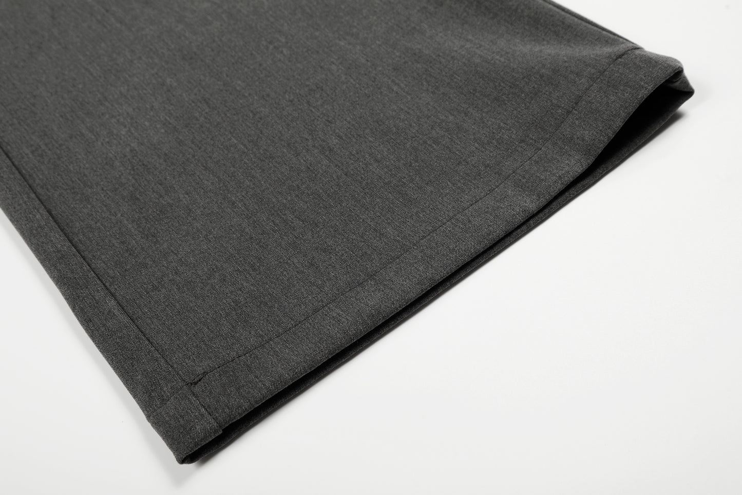 Charcoal Wide-Leg Tailored Trousers