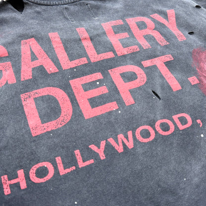 Gallery Dept. Distressed Washed Black T-Shirt