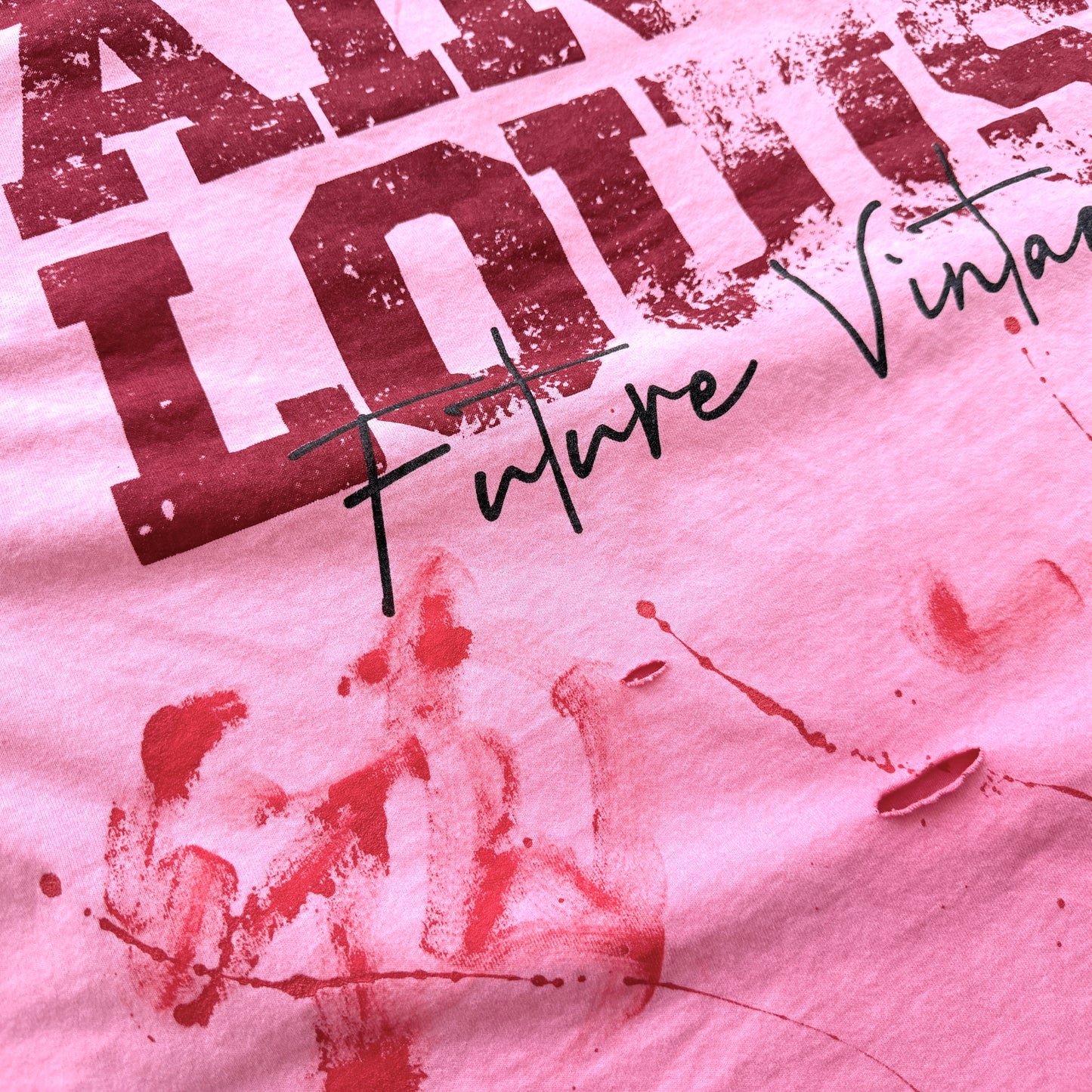 Saint Louis Distressed Pink Oversized T-Shirt