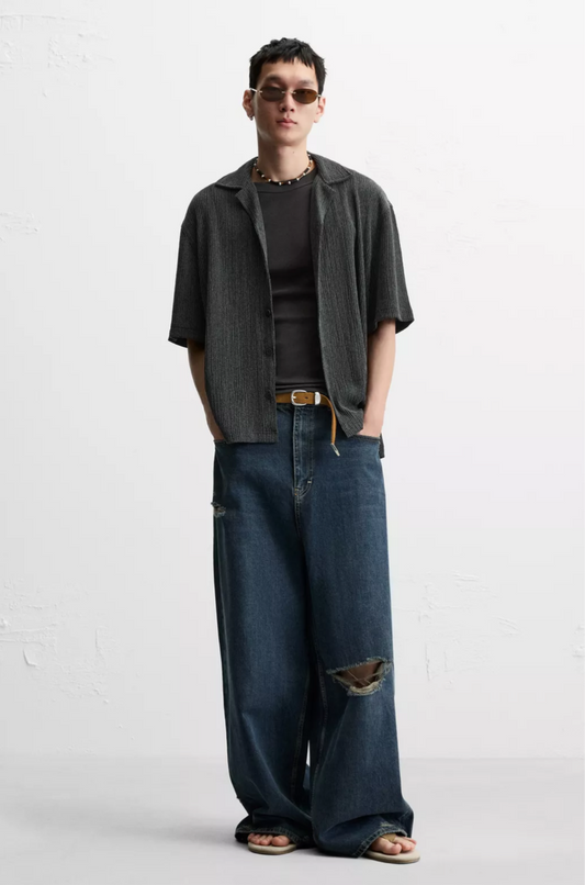 WASHED TEXTURED SHIRT