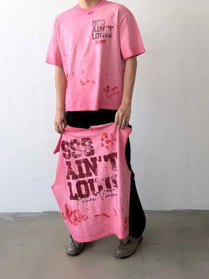 Saint Louis Distressed Pink Oversized T-Shirt