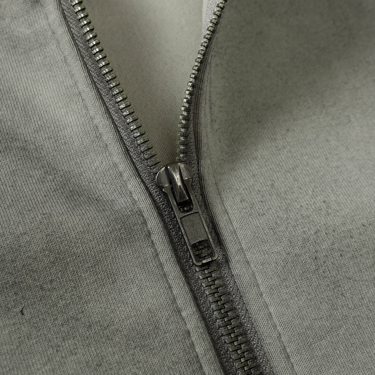 Vintage Wash Studded Zip-Up Hoodie